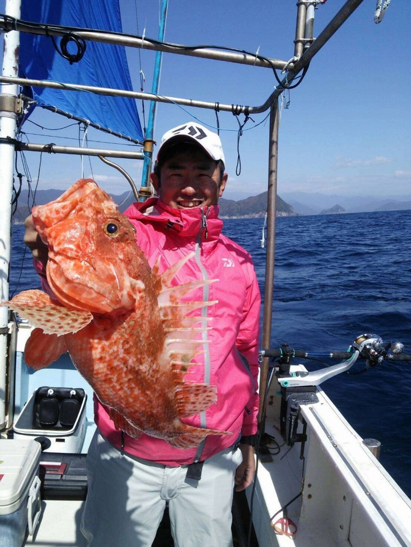 三重県尾鷲市 中深場 船釣りでオニカサゴ釣果