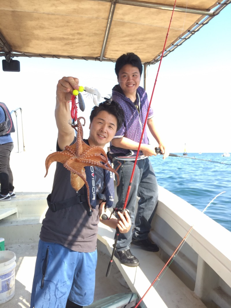 明石沖 くさべ渡船のタコエギでタコ釣果
