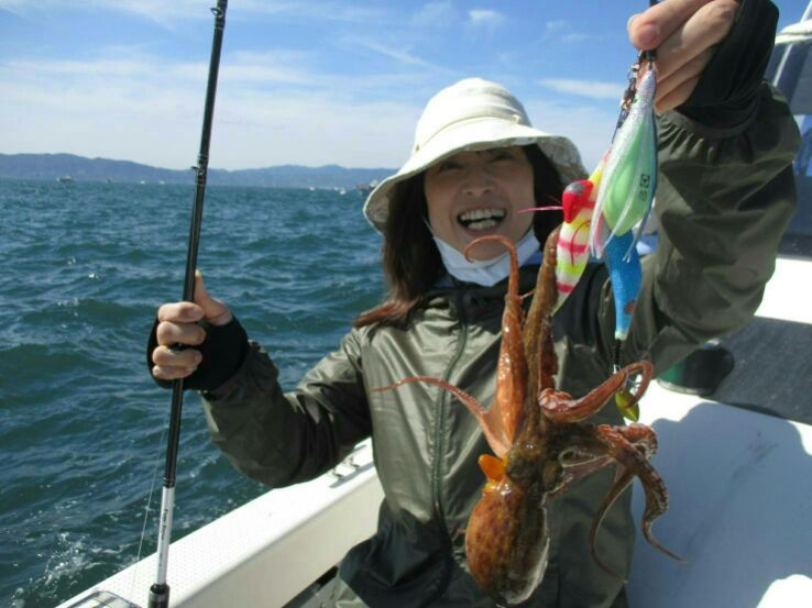 明石の船タコ釣りでタコ釣果