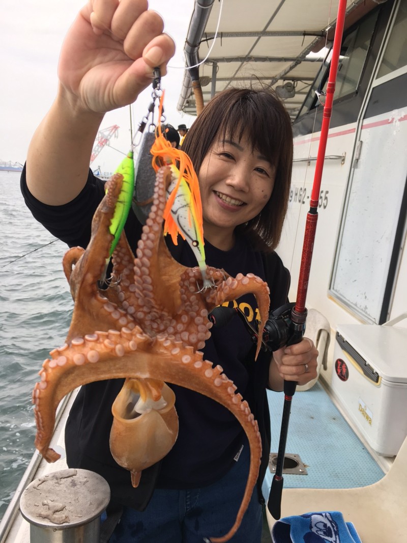 明石の船つりでタコ釣果