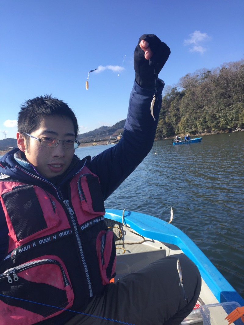 入鹿池にてワカサギ釣り