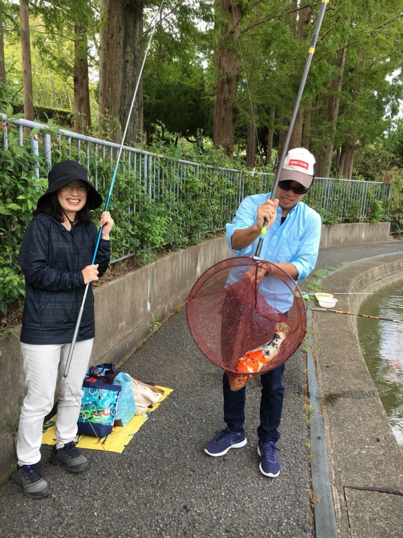 千里南公園 鯉釣り