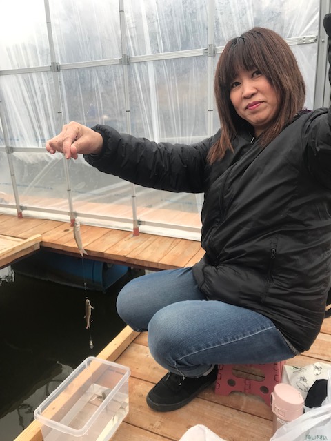 兵庫県川辺郡 天神釣池でホンモロコ釣り