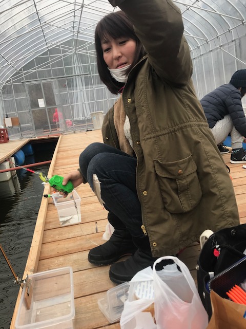 兵庫県川辺郡 天神釣池でホンモロコ釣り