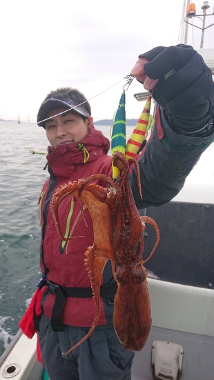 明石沖でシーズン前の船タコ釣行