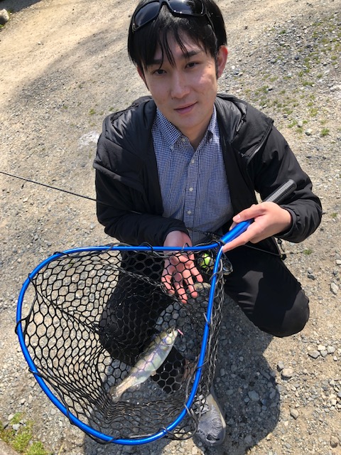 千早赤坂でトラウトフィッシング│アタリカラーはピンク!