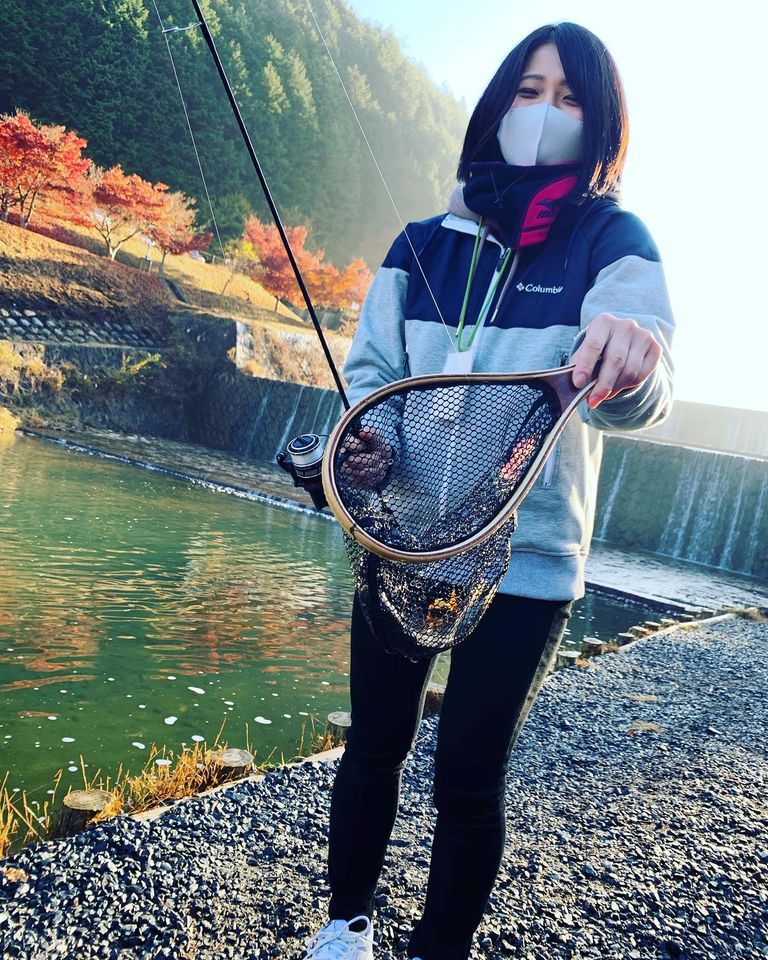 京都府なごみの湖の管理釣り場でトラウト釣果