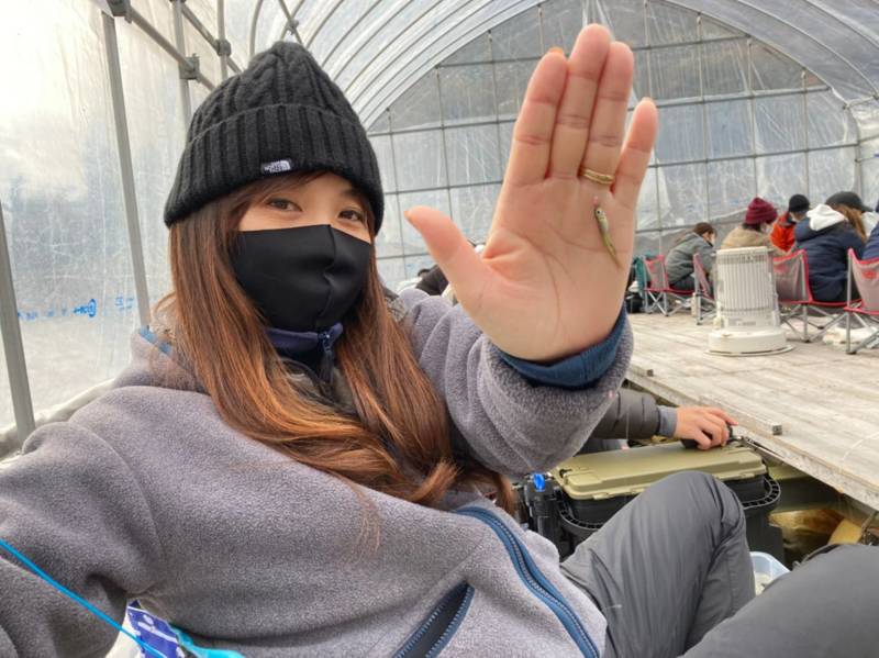 兵庫県佐仲ダムのワカサギ釣りでワカサギ釣果