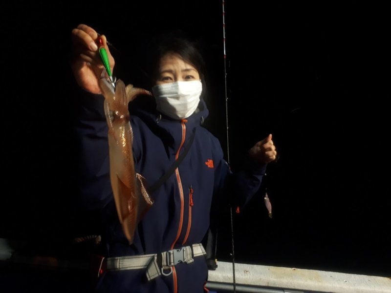 福井県小浜市丸吉丸の船釣りでマイカ・麦イカ・ヤリイカ釣果