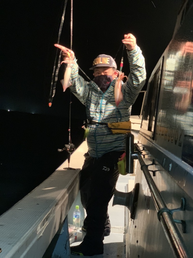 兵庫県香住町海晴丸の船釣りでマイカ・スルメイカ釣果