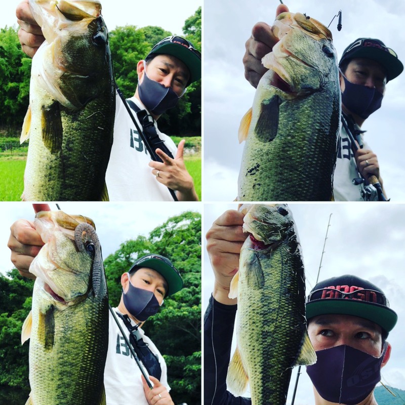 兵庫県淡路島のため池でブラックバス釣果