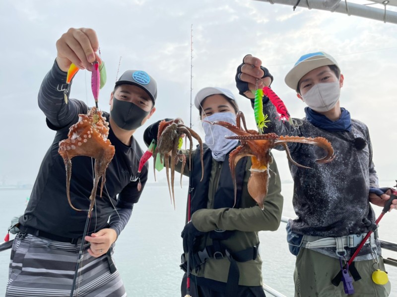 兵庫県東二見西海ソルトウォーターの船釣りでタコ釣果