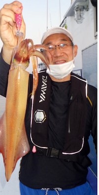 鳥取県久幸丸の船釣りでシロイカ釣果