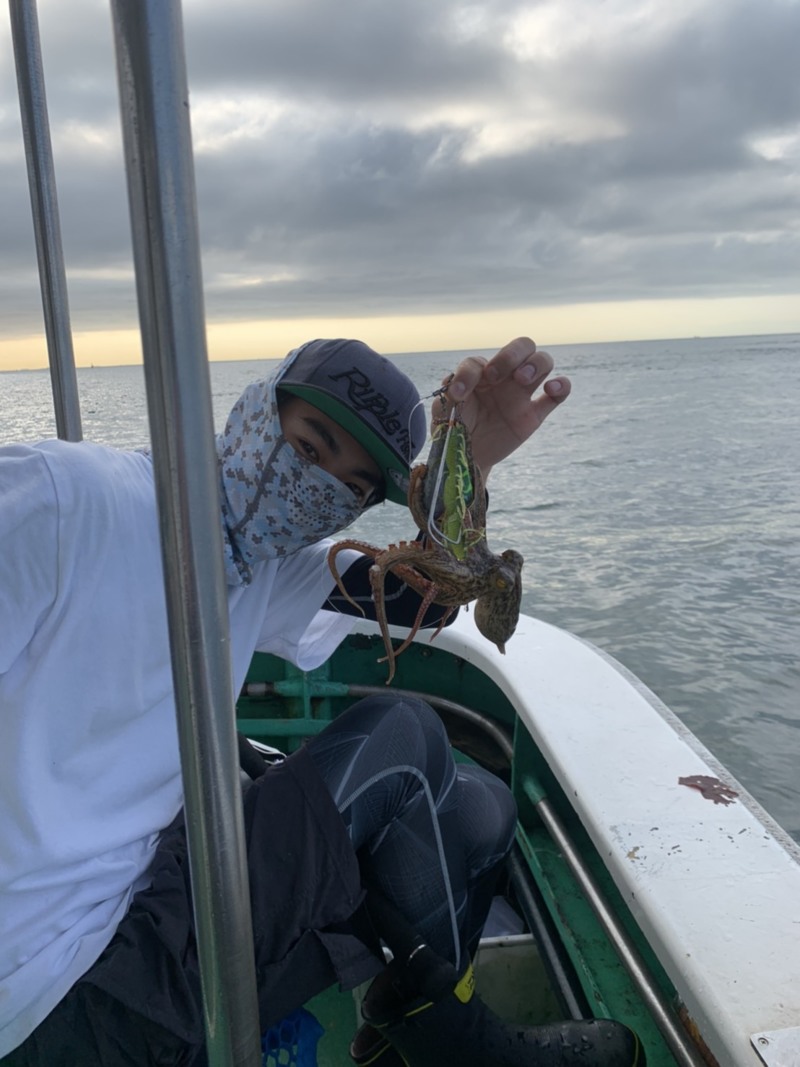 兵庫県明石海域仙正丸の船釣りでタコ釣果