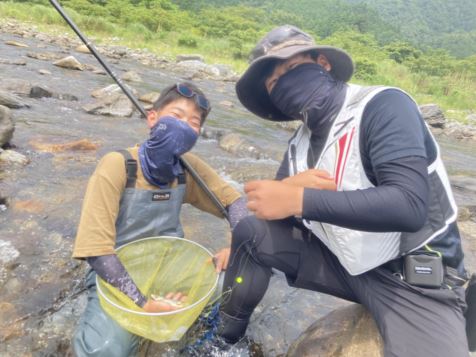 滋賀県安曇川朽木の友釣りで鮎釣果