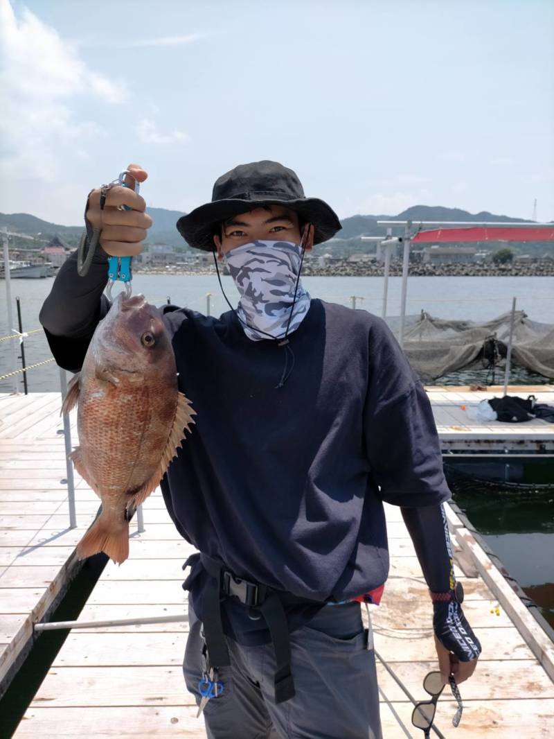 大阪府海上釣堀岬の釣り堀でマダイ・カンパチ釣果