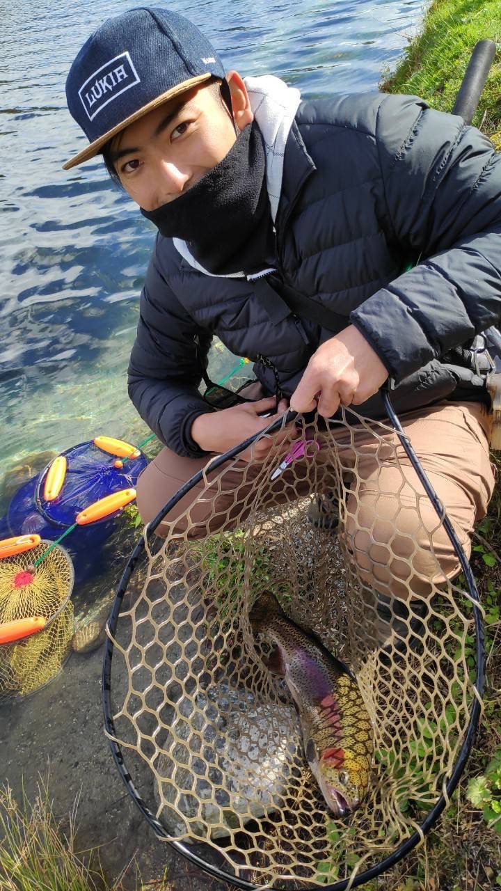 長野県のフィッシングランド・鹿島槍ガーデンでニジマス釣果