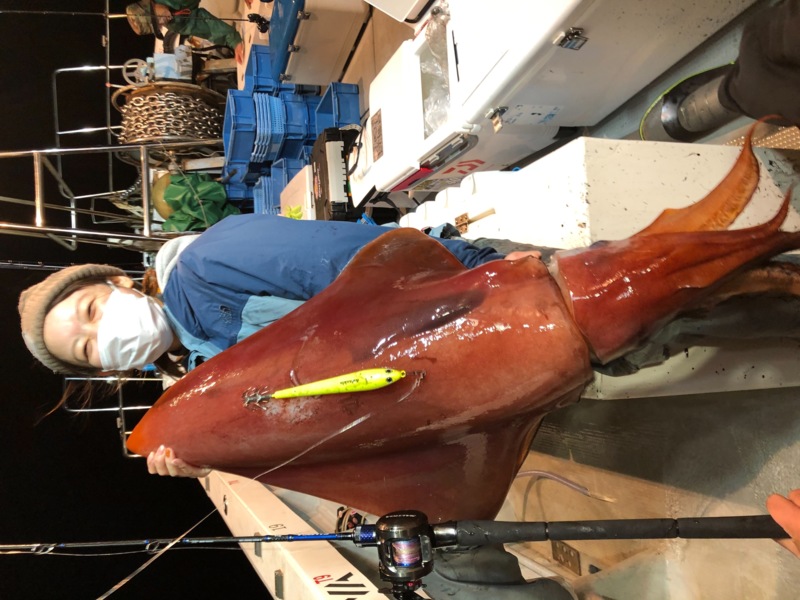 福井県敦賀 一美丸の船釣りでタルイカ・スルメイカ釣果