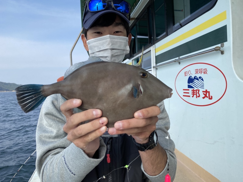 和歌山県 三邦丸の船釣りでカワハギ釣果
