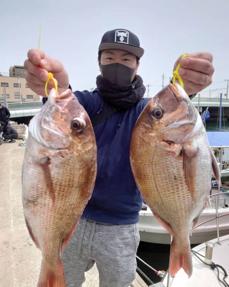 兵庫県明石市のタイラバでマダイ釣果