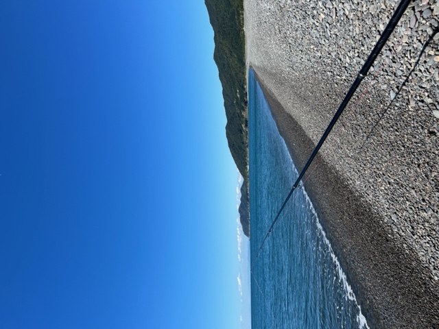 煙樹ヶ浜でカゴ釣り