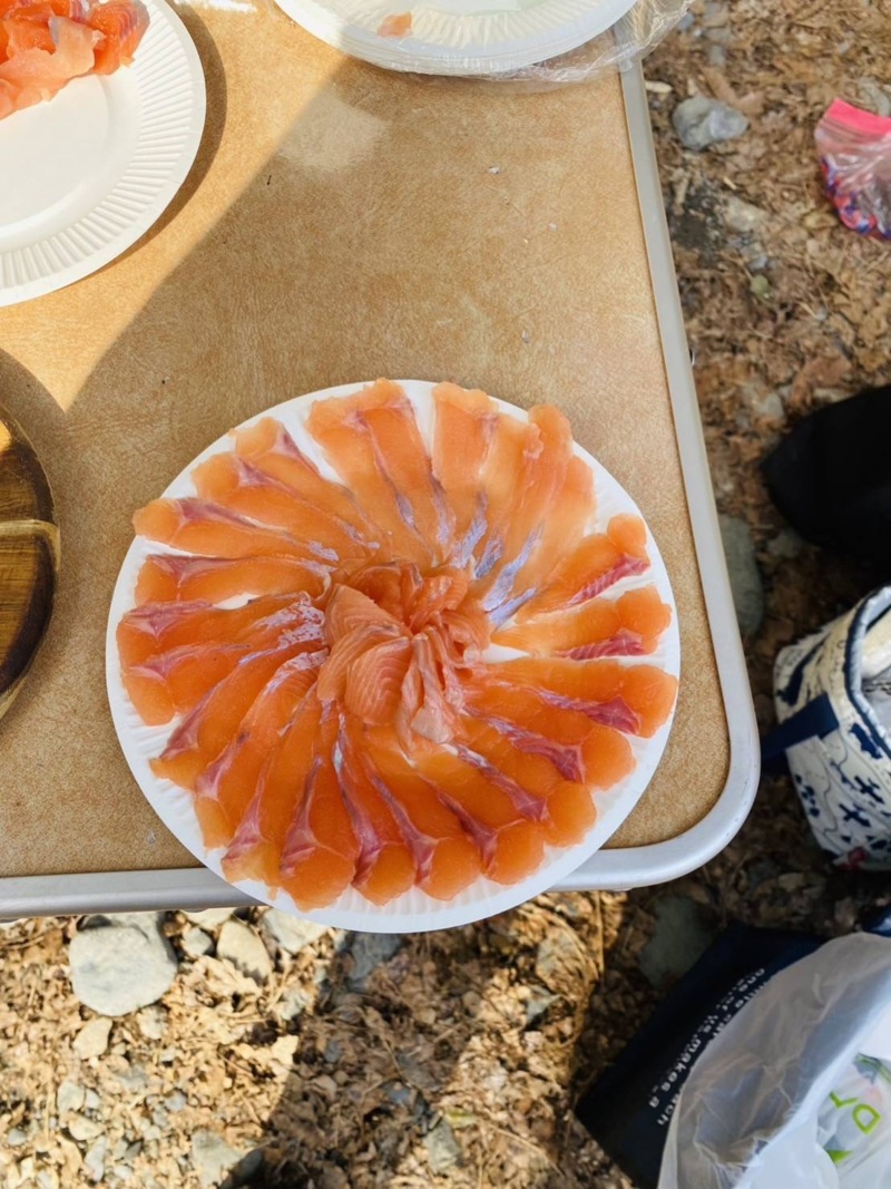 大阪府高槻市の芥川マス釣り場にてBBQとニジマス釣果