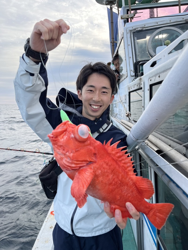 和歌山勝浦にて船の深海釣りでアコウダイ釣果