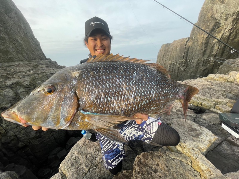 長崎県五島列島ロックショアでヒラスズキ釣果