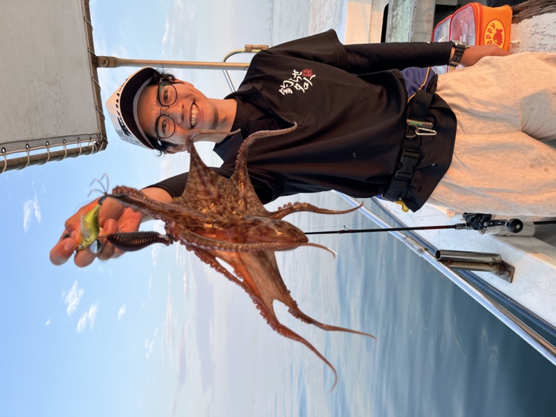 真夏の船タコ釣り