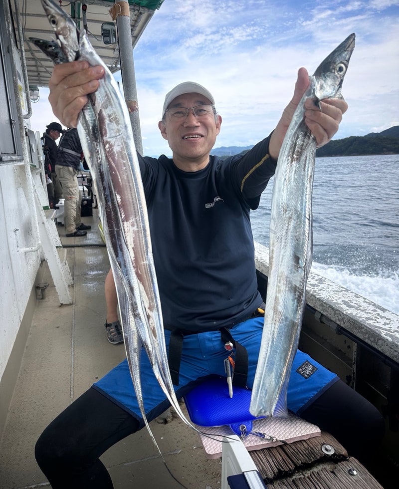 大阪湾で船からのテンヤでタチウオ釣果