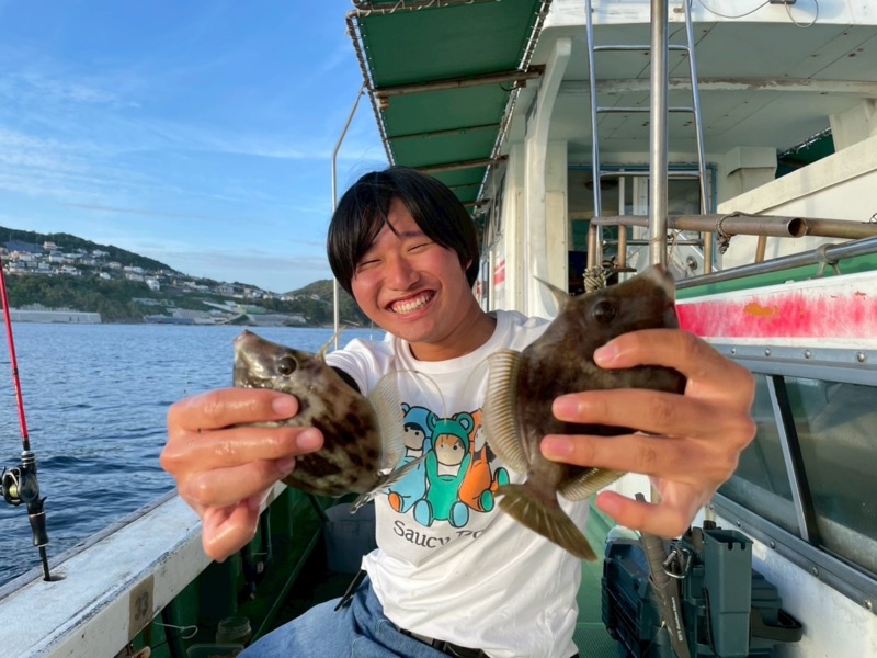 和歌山県加太沖「三邦丸」のカワハギ釣果