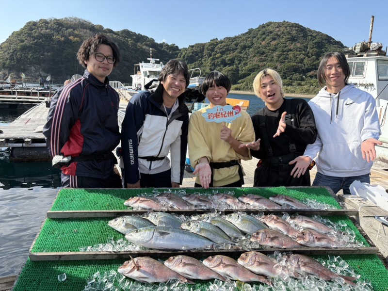 和歌山県広川町の海上釣り堀で真鯛・シマアジ・ハマチ釣果