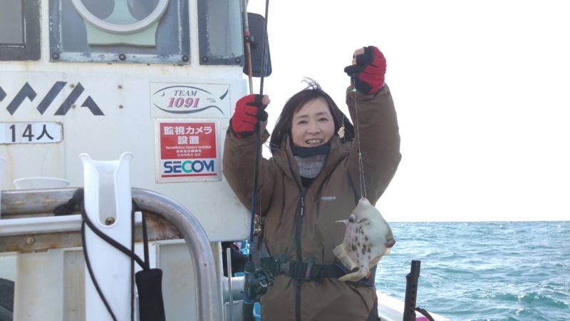 暴風の徳島カワハギ